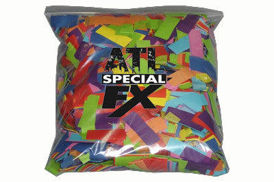 Mylar and tissue confetti designed for continuous flow confetti cannon