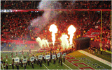 atlanta falcons pyrotechnics fire