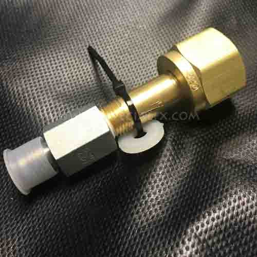 CGA 320 Fitting Brass Nut Nipple By Western Enterprises For CO2 Cryo Jet Machine Hose